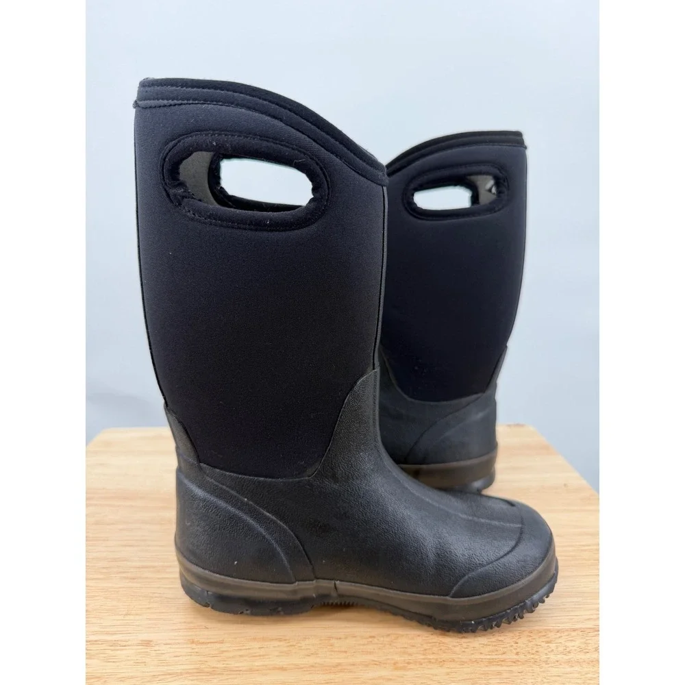 Bogs Classic High HA Waterproof Insulated Rain Snow Boots Black Youth 3